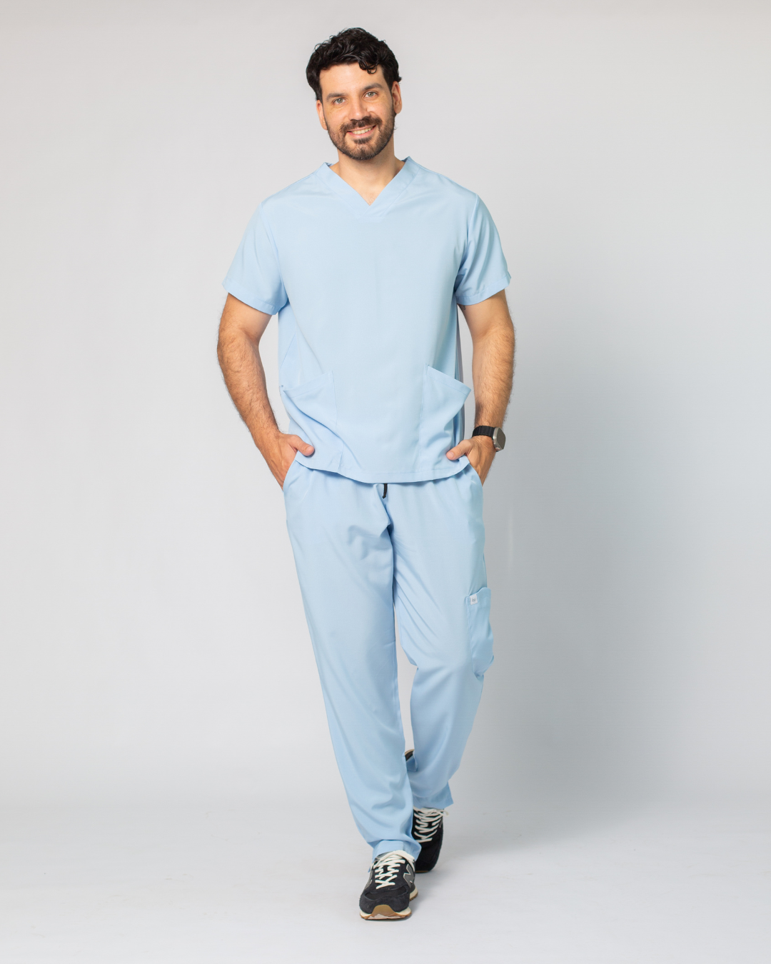 Ambos Mateo color celeste