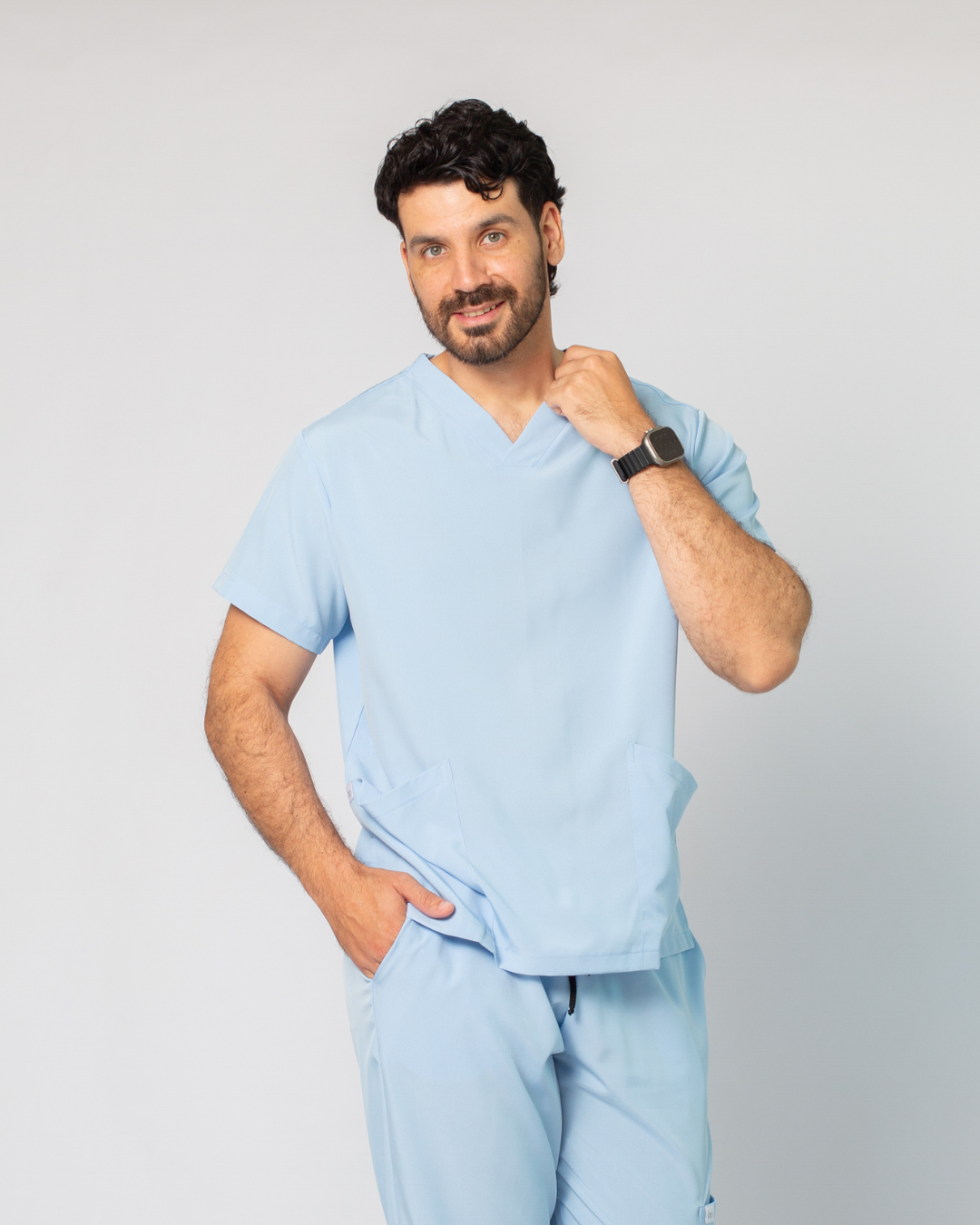 Ambos Mateo color celeste