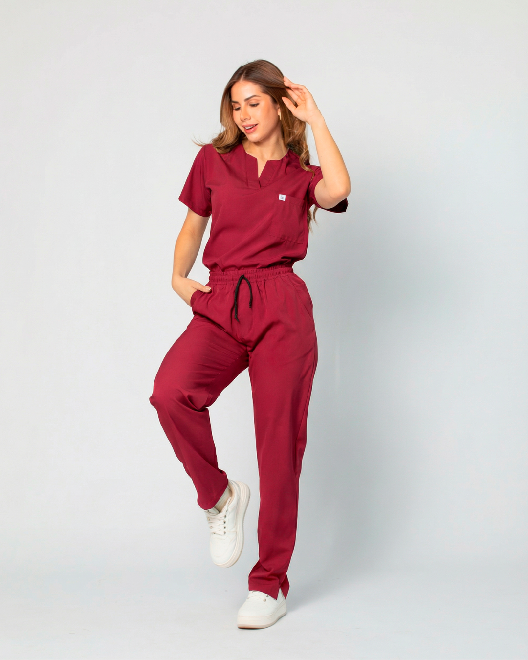 Ambos Victoria color bordó