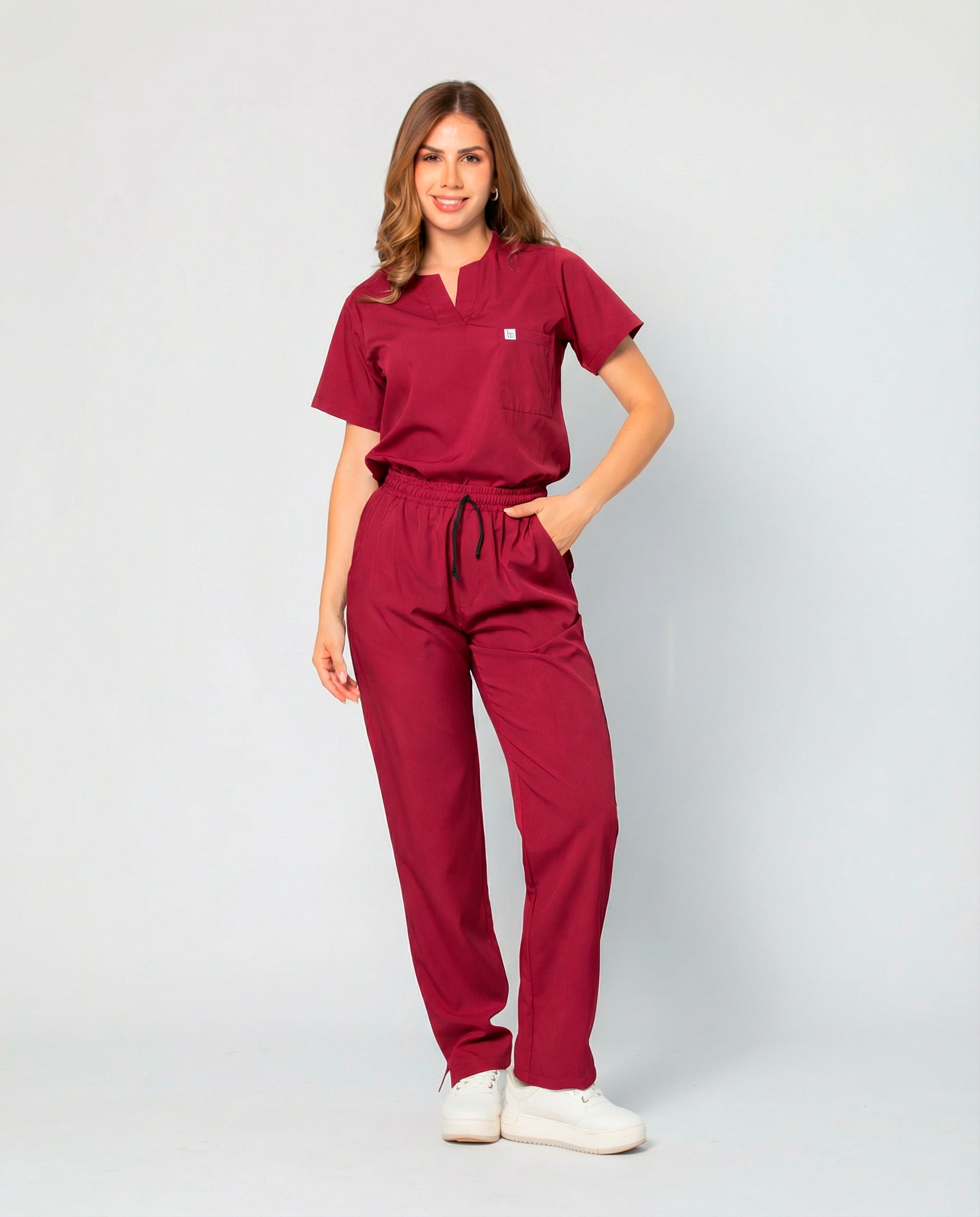 Ambos Victoria color bordó